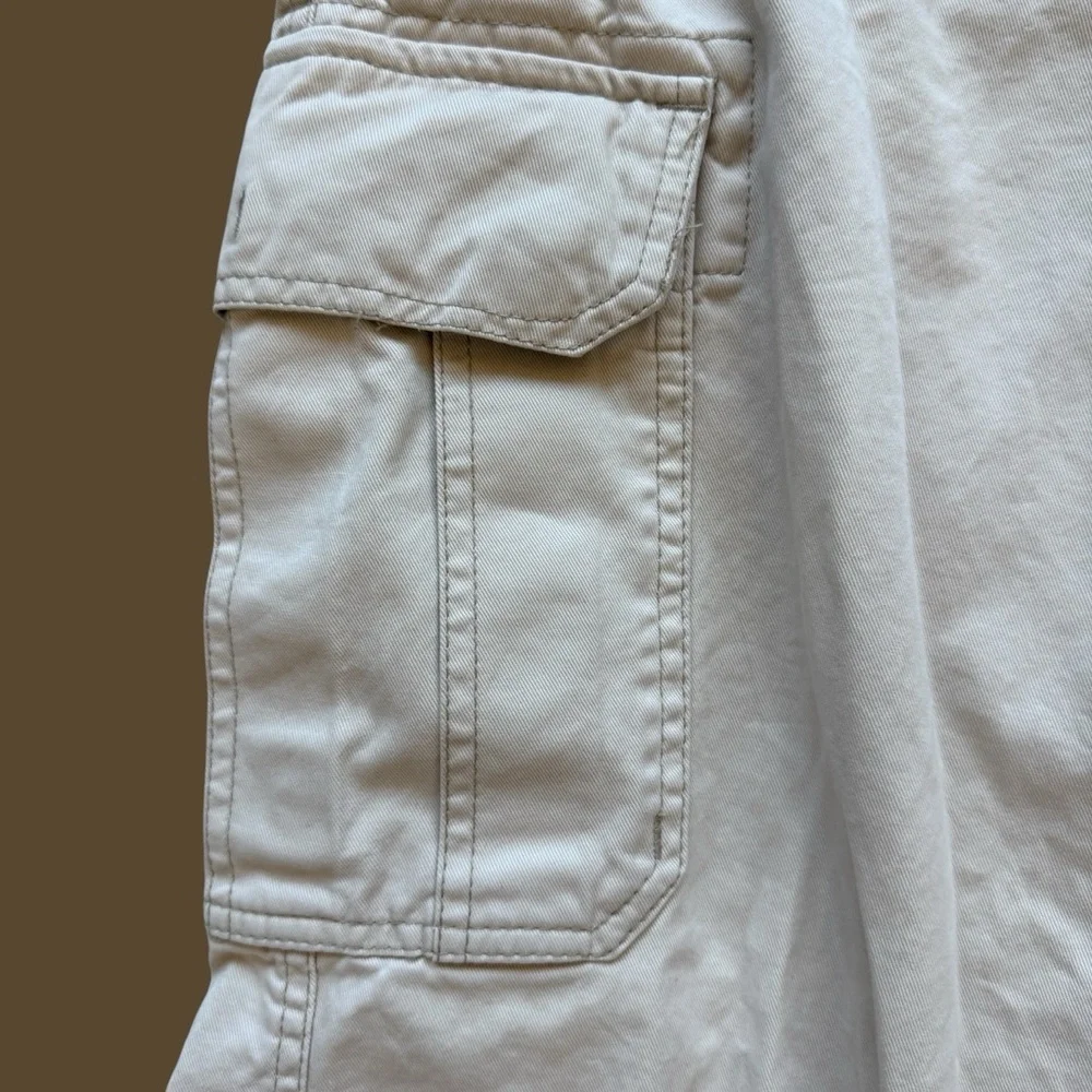 VTG! 2007 Old Navy Cargo Pants Mens 29x30 Beige Y2K Utility Straight Leg Casual